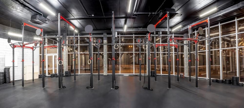 Modern Gym Englewood Interior with Crossfit Equipment