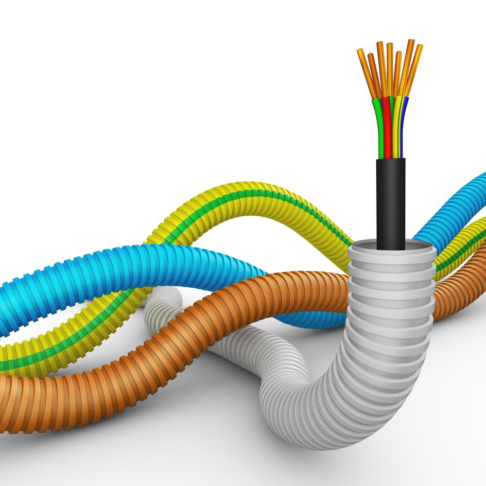 Securely installed electrical conduits and networking cables