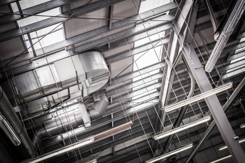 Expert air duct cleaning in a Chanhassen warehouse
