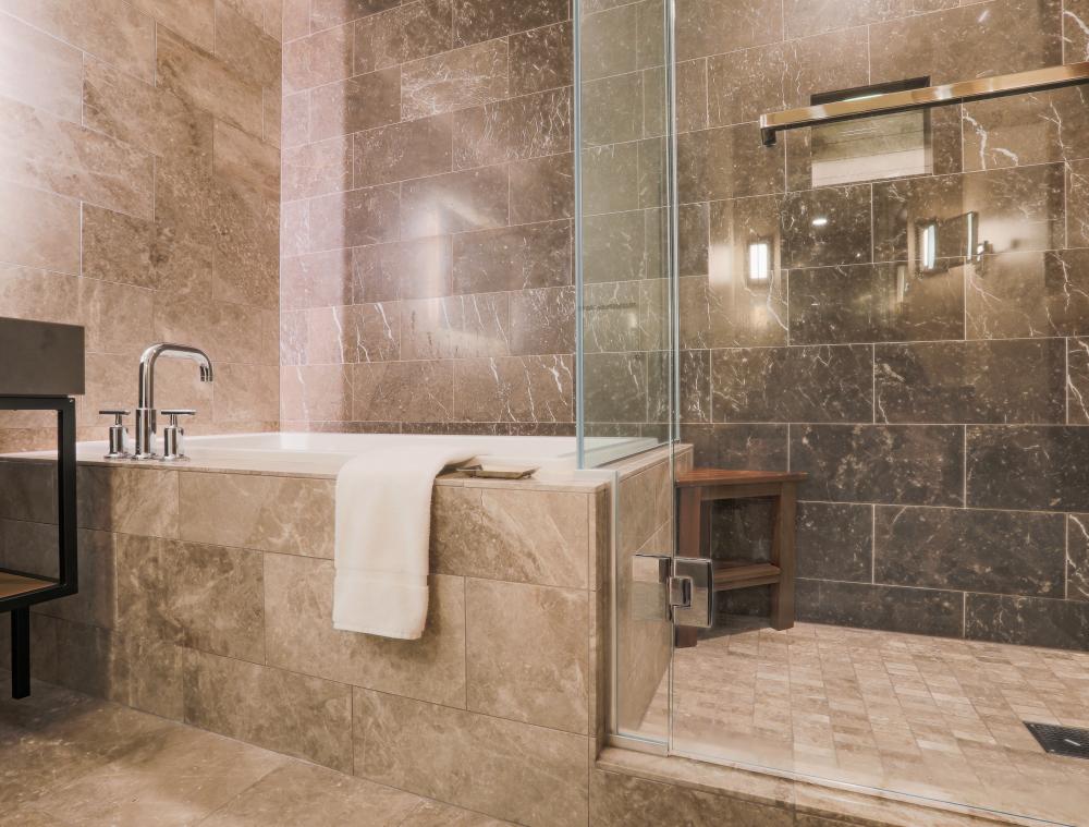 Modern bathroom featuring the latest tile trends from SO Home Renovations