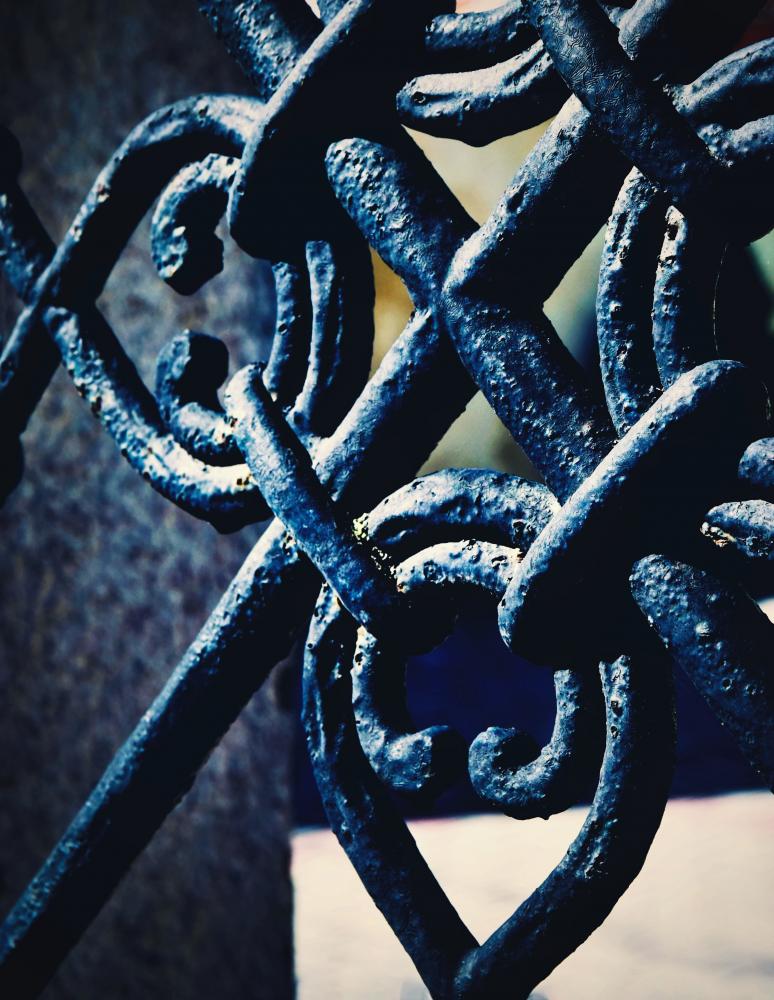 vecteezy detail of a black iron forged gate 2159727