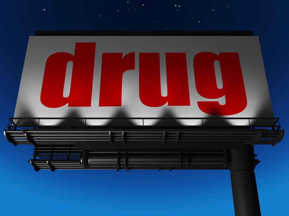 Innovative methods in Drug Rehab illuminated on night billboard
