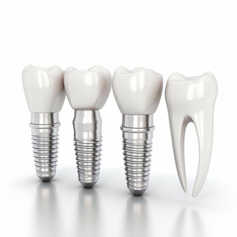 Dental professional explaining dental implant care to patient