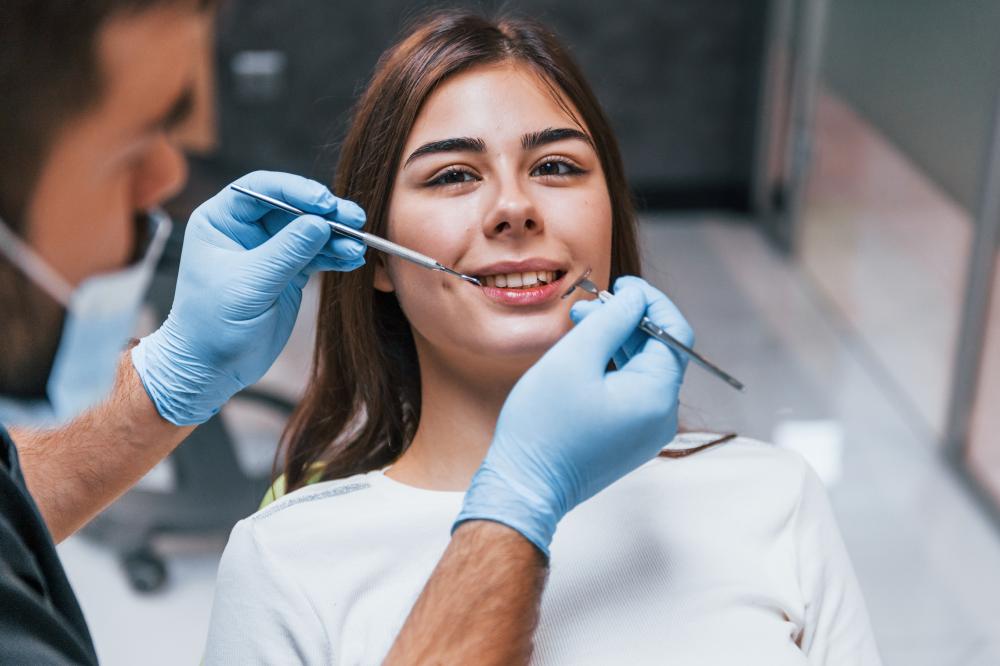 Experienced Female Dentist in a Dental Clinic
