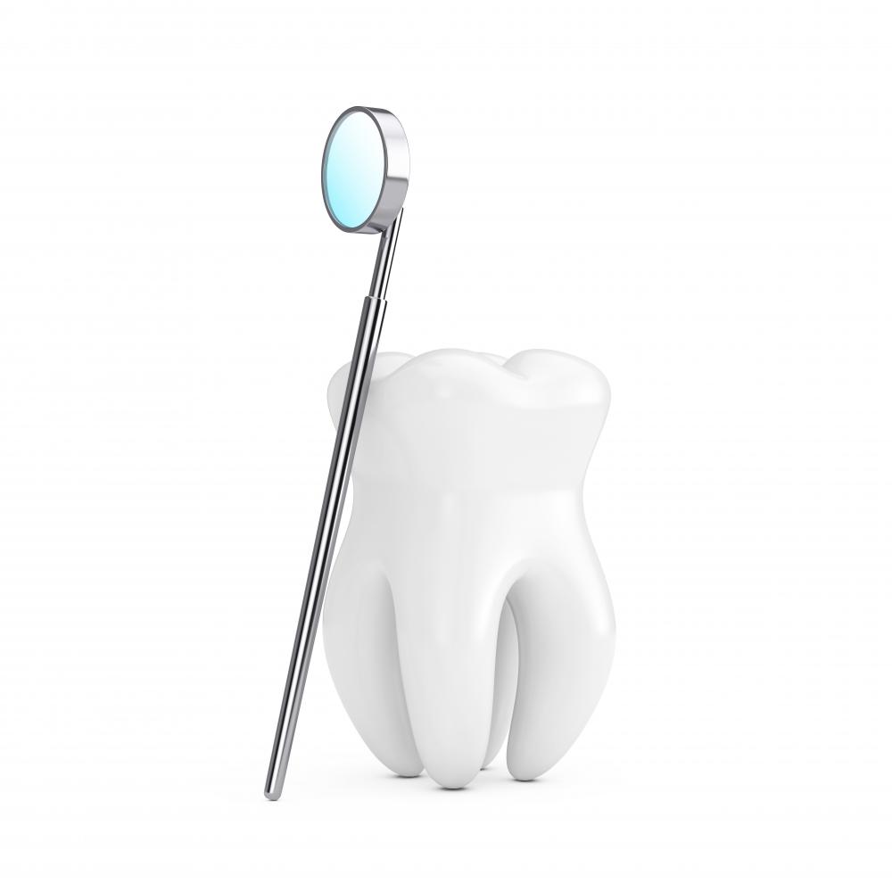 Concept of dental health inspection with tooth icon, representing Rank My Dentist's commitment