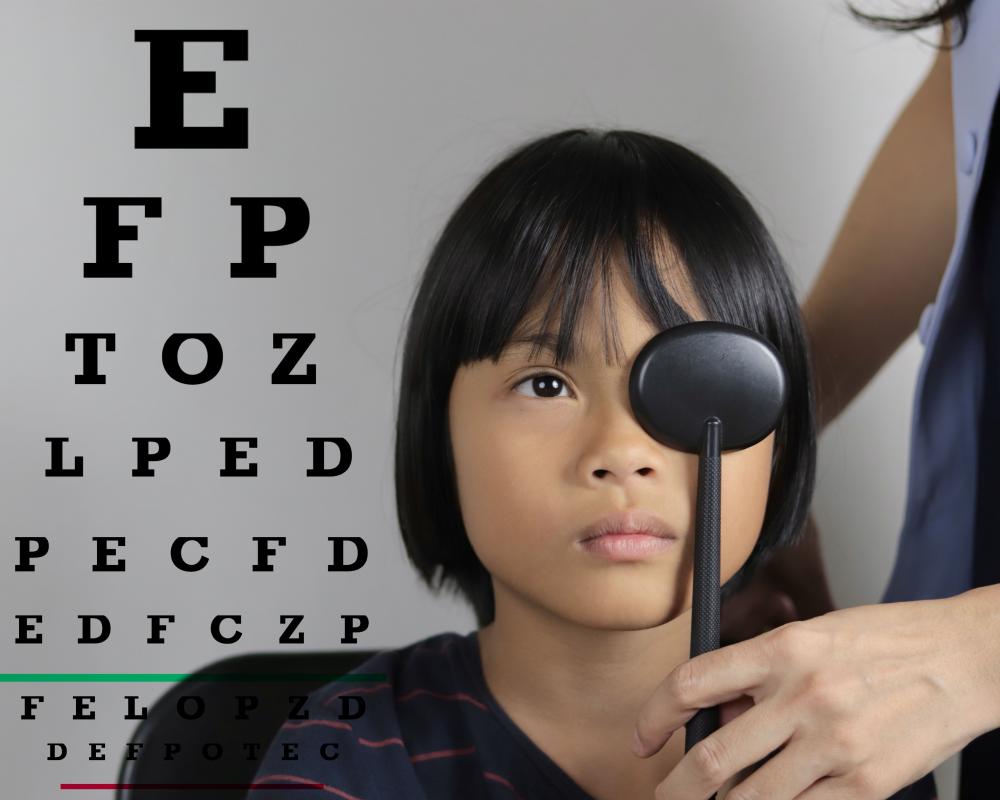 Child undergoing amblyopia assessment for early detection
