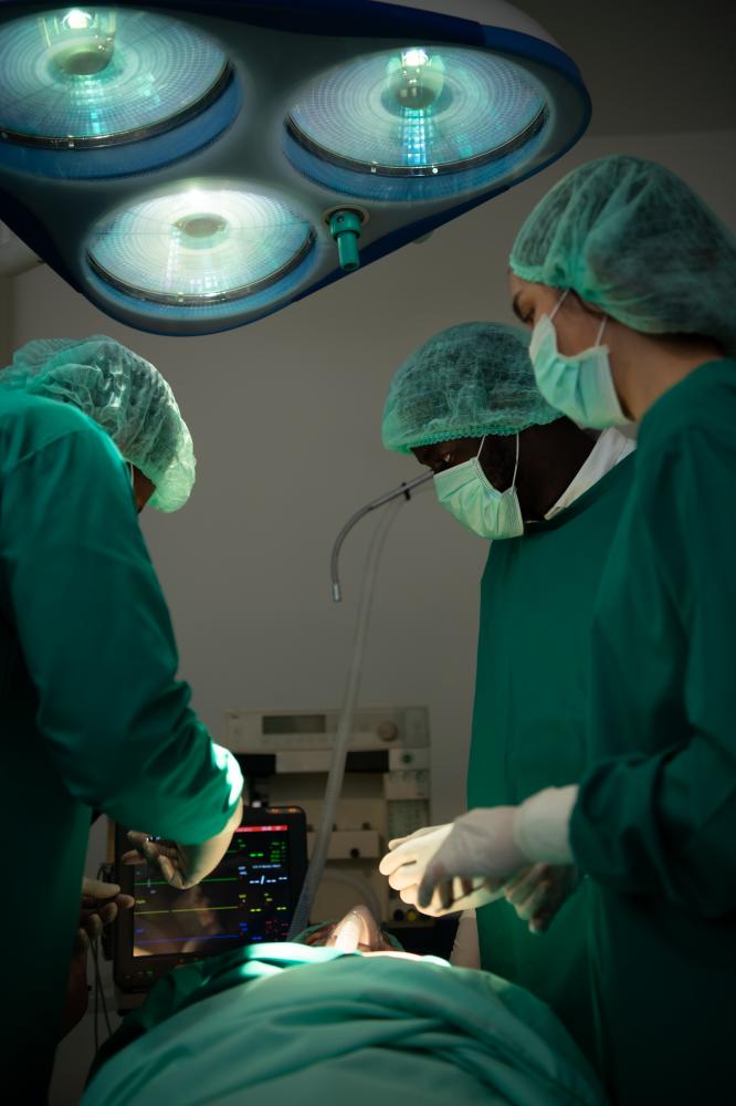Compassionate pediatric surgical team offering postoperative care