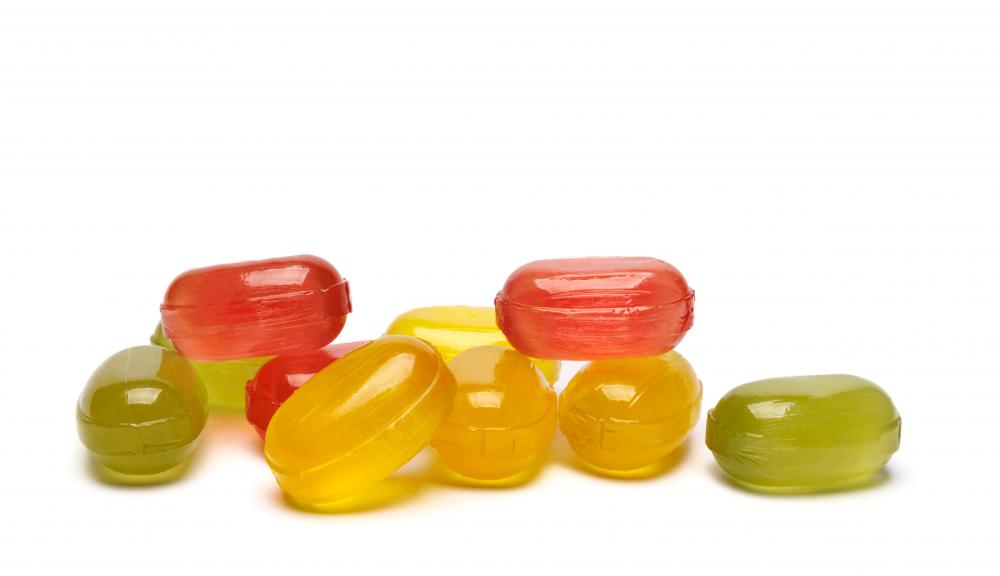 Colorful fruit hard candy assortment