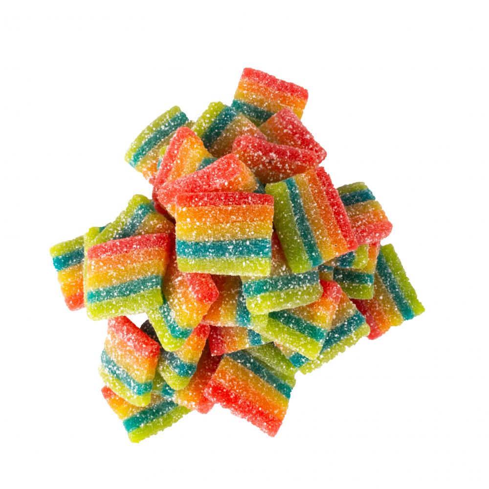 Close-up of high-potency CBD gummies emphasizing quality and dosage