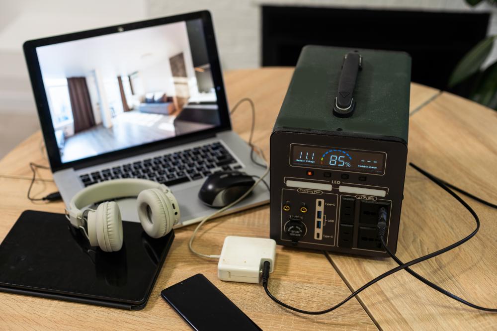 Portable Power Station Charging Devices in Living Room