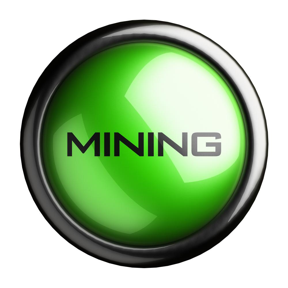 Green button with 'Mining' word highlighting the cutting-edge technology of ICERIVER Kas Miners