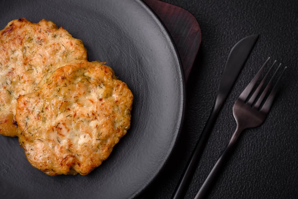 Fresh Maryland crab cakes with herbs and spices