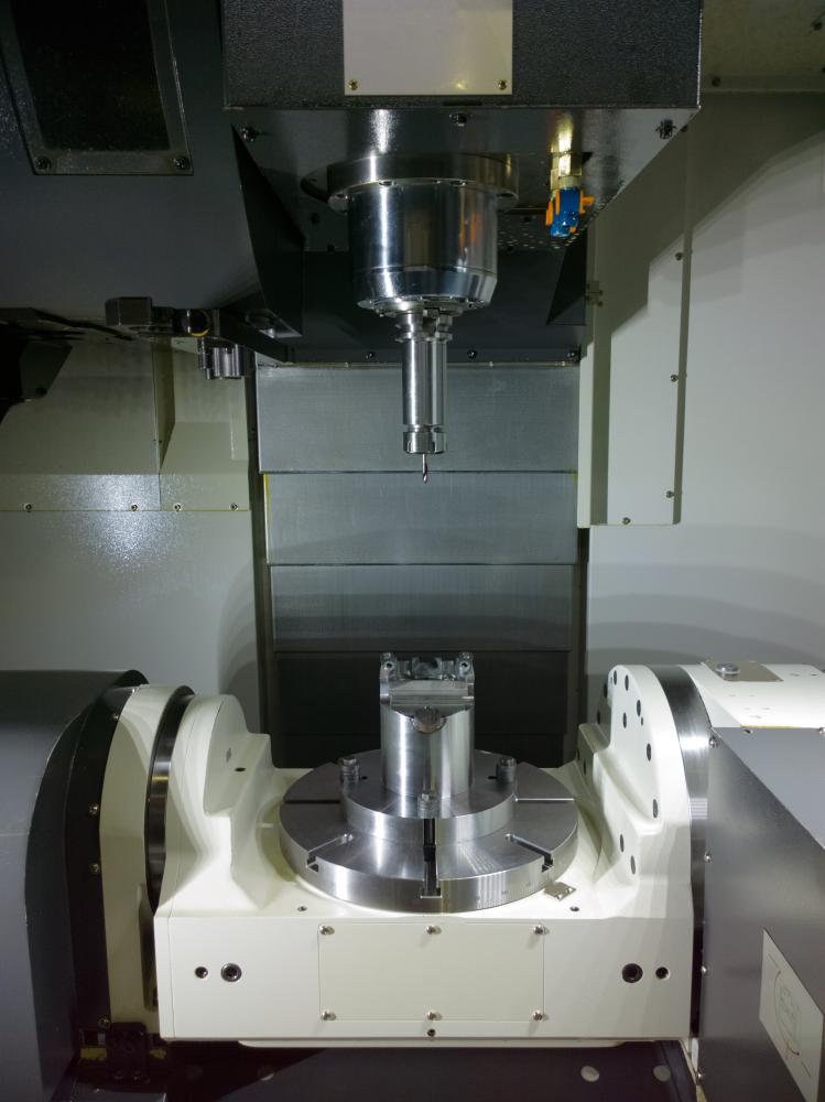 Five-axis CNC machine ready for precision tooling