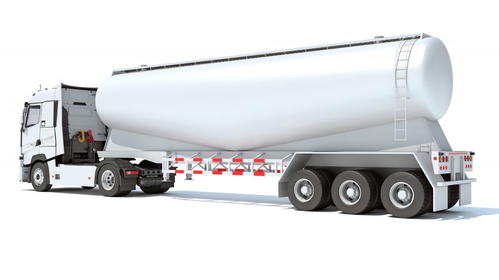 Expert 3D rendering of tank trailer truck for Maryland tank compliance services