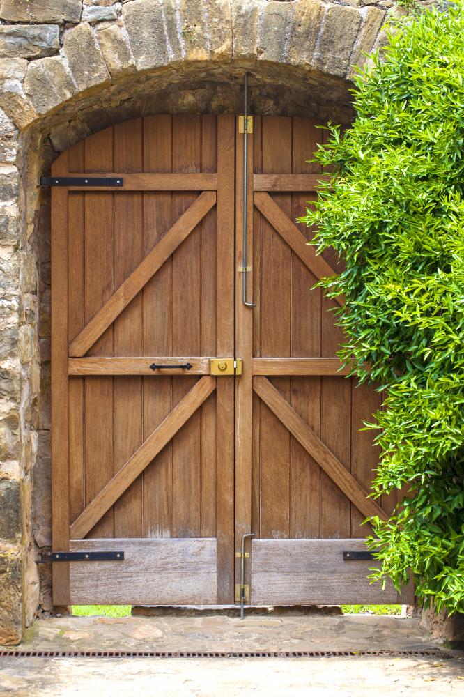 Sturdy Wooden Door Providing Security and Elegance