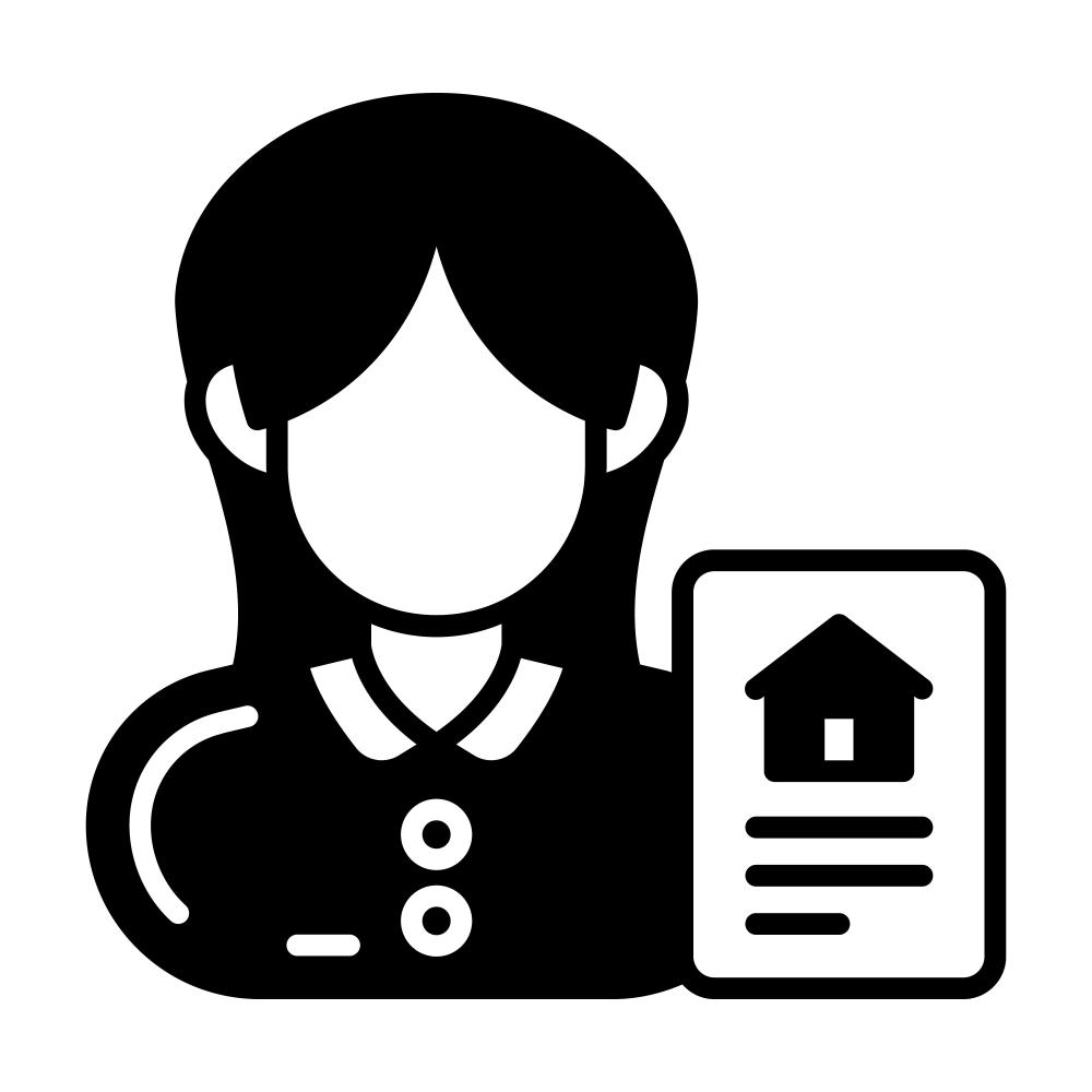 Real Estate Agent Icon Symbolizing Tenant Insurance Services