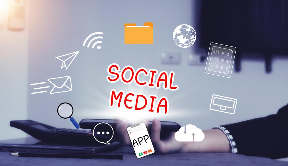 Social media management company crafting online presence