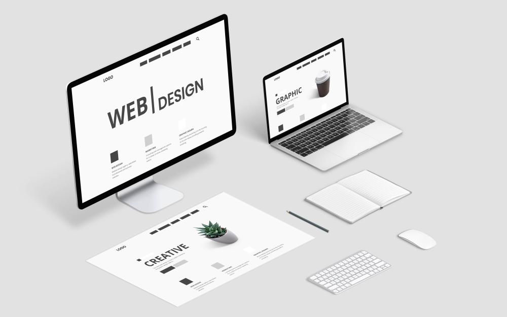 Isometric illustration of Olympia Web Design artistry and creativity in website creation