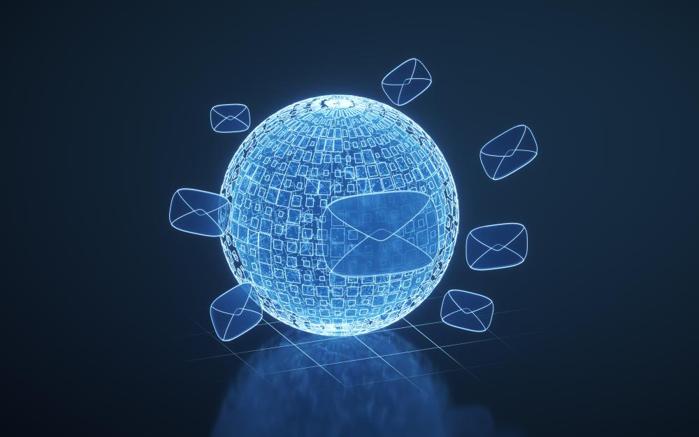 Dynamic lines and nodes symbolizing the evolving structure of email marketing platforms