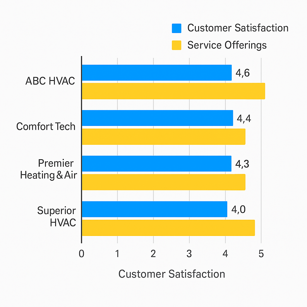 Customer satisfaction and service comparison for leading HVAC providers in West Hollywood