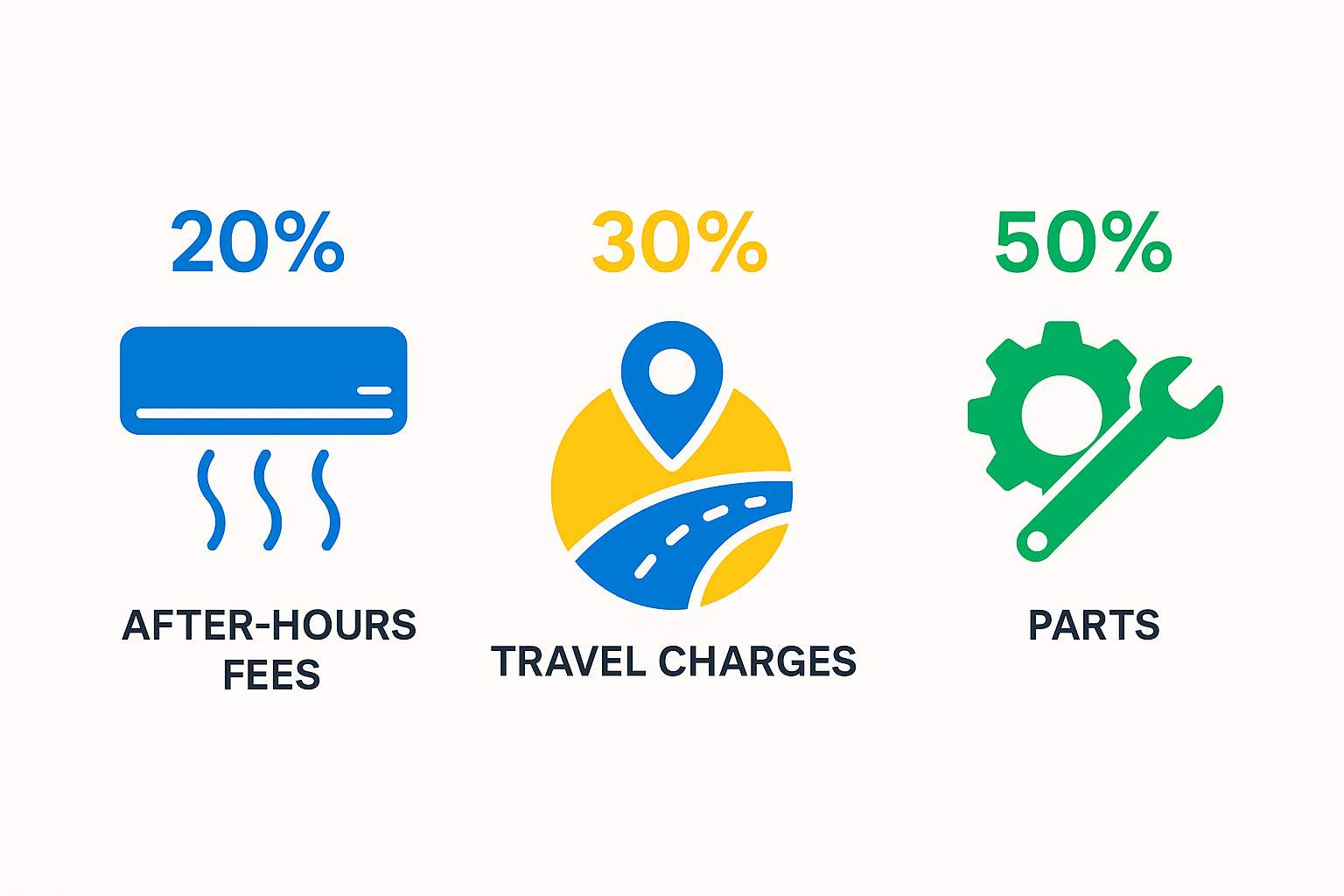 Cost breakdown of emergency HVAC repairs emphasizing pricing transparency