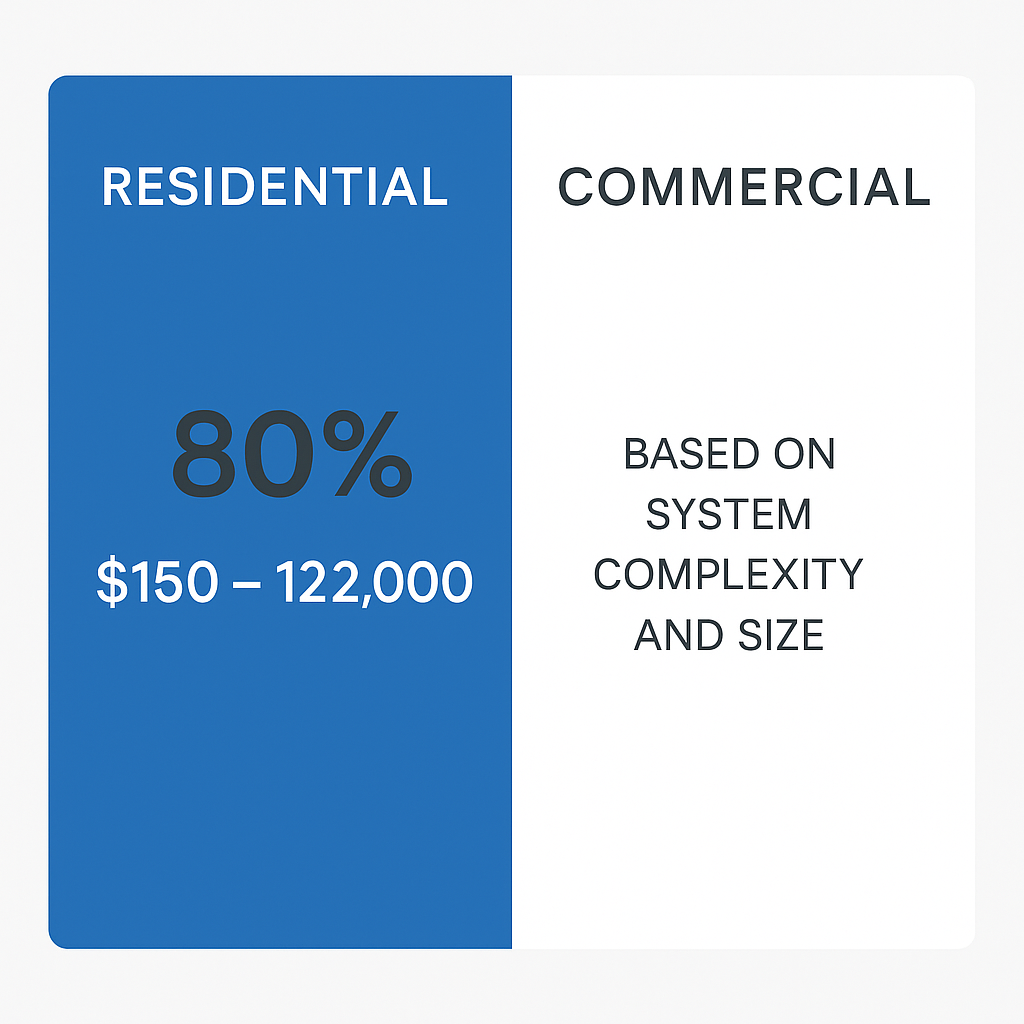 Side-by-side comparison of residential versus commercial HVAC service costs in Beverly Grove