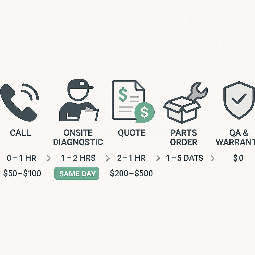 Diagnostic To Repair Process infographic