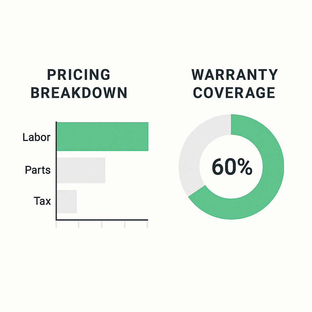 Infographic of Thermador repair pricing insights