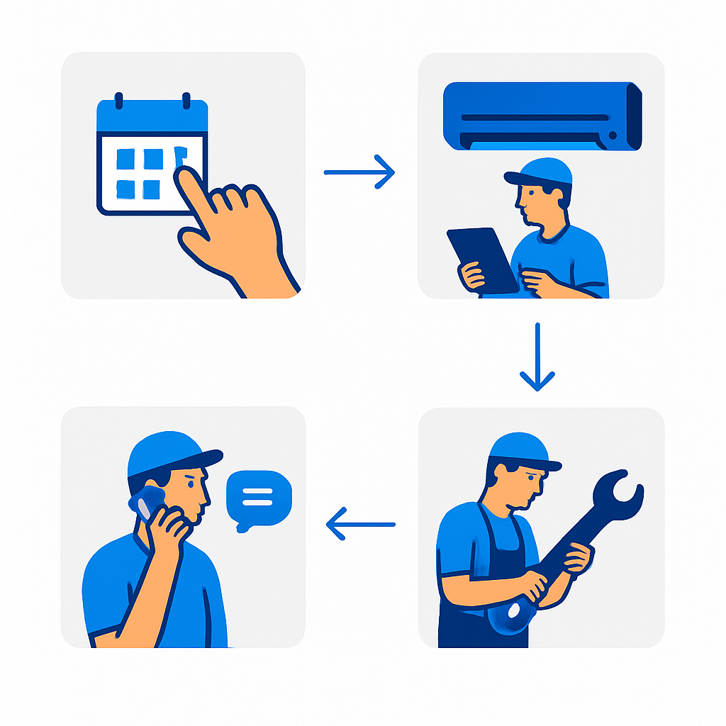 Infographic on AC Repair Process