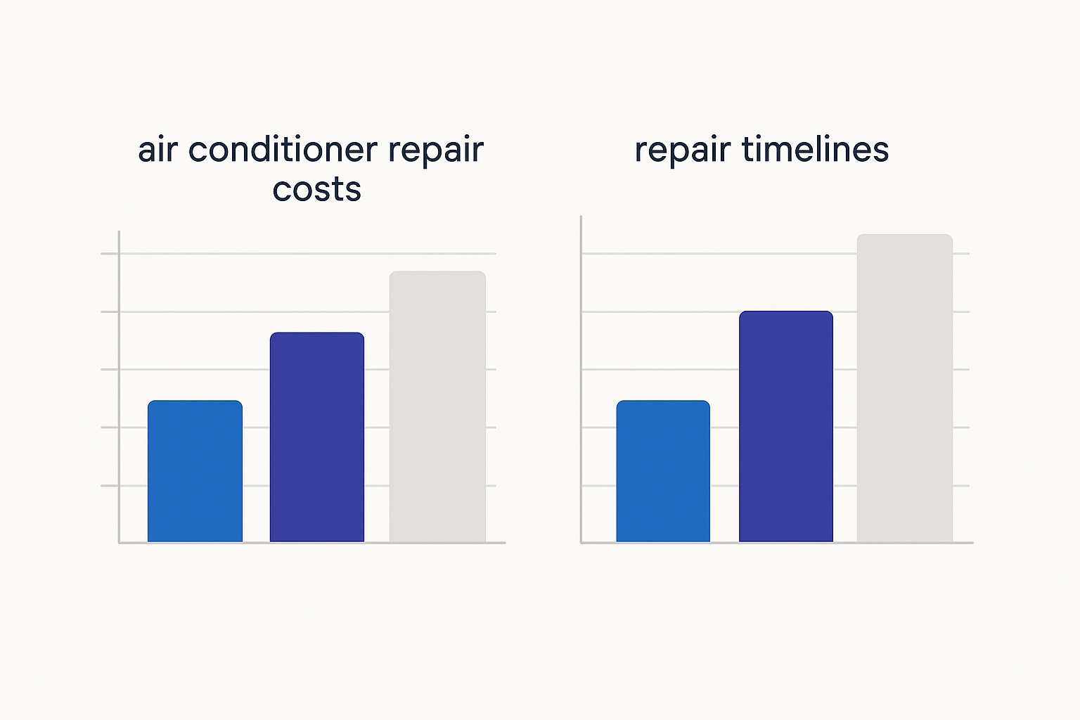Clear repair cost and timing details for AC service