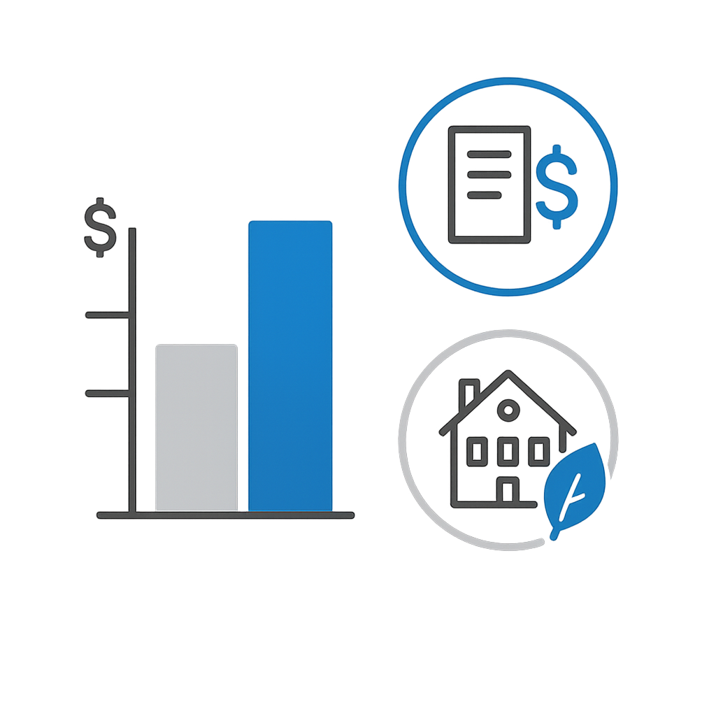 Clear infographic detailing HVAC costs and financing options