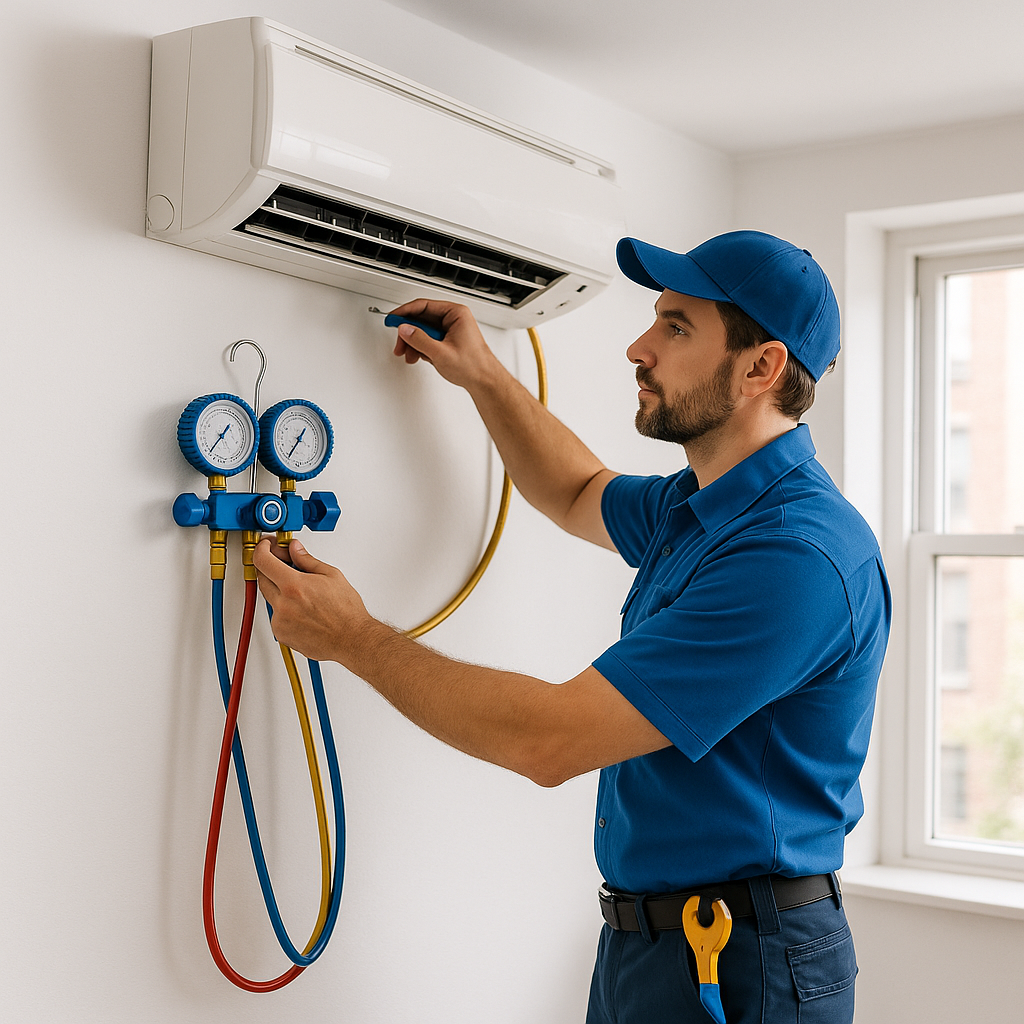 astoria_hvac_technician_installing_ac_001
