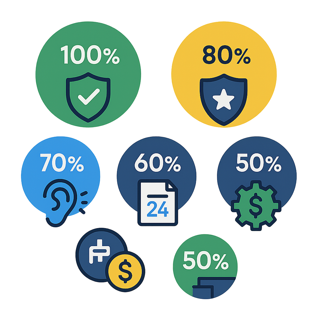 Icon infographic highlighting licensing, warranties, noise mitigation, Title 24 compliance, and cost drivers for HVAC decisions