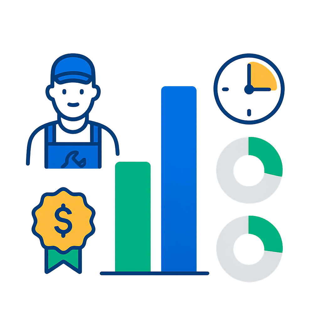 Icon-based infographic showing visual cost comparison and rebate icons for local HVAC services