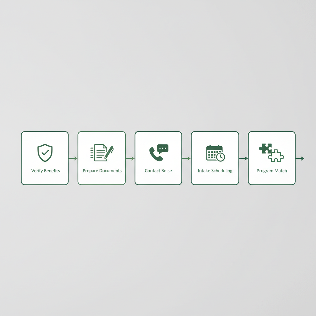 Process flow for starting outpatient mental health care in Boise