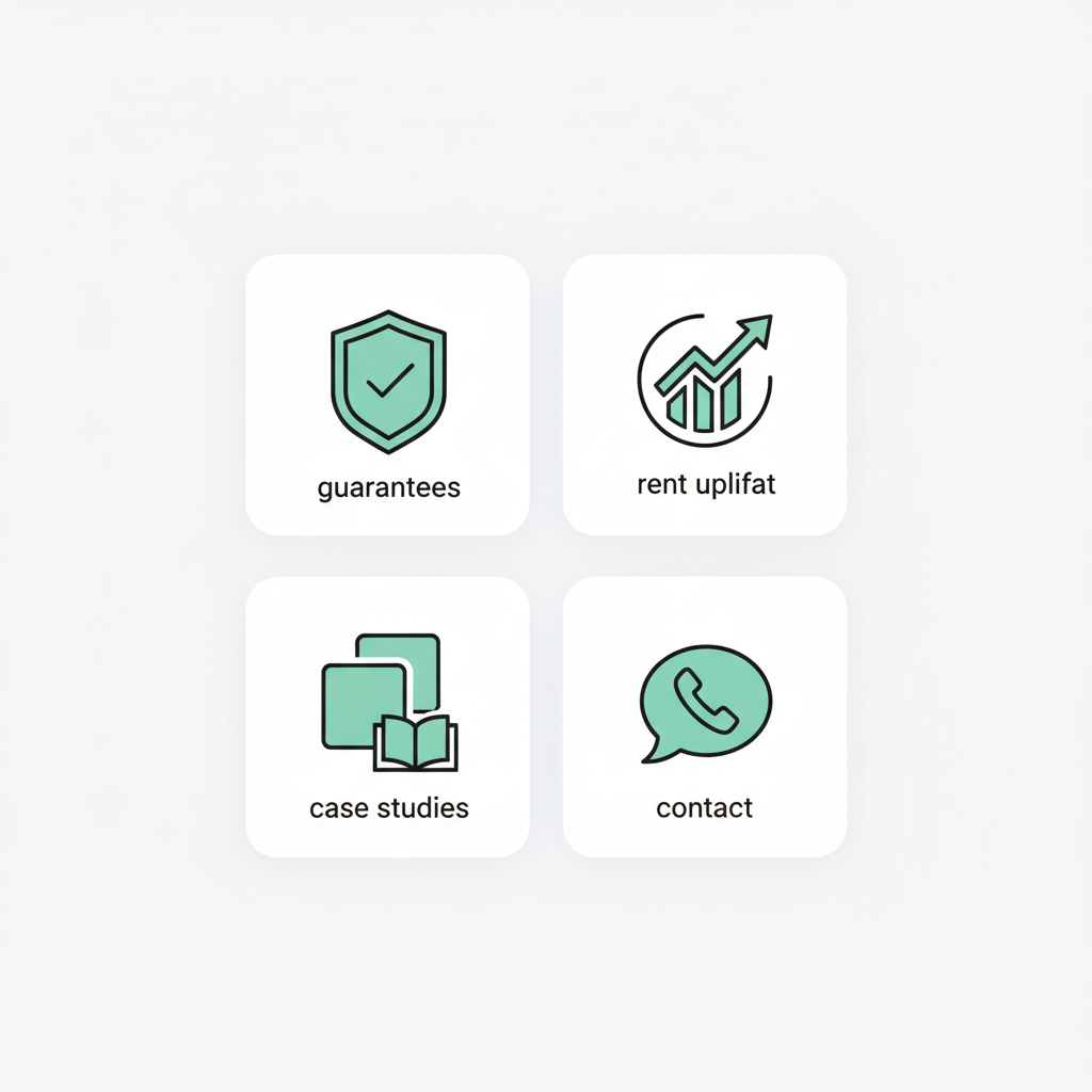 Guarantees and trust icon set for Found Spaces.
