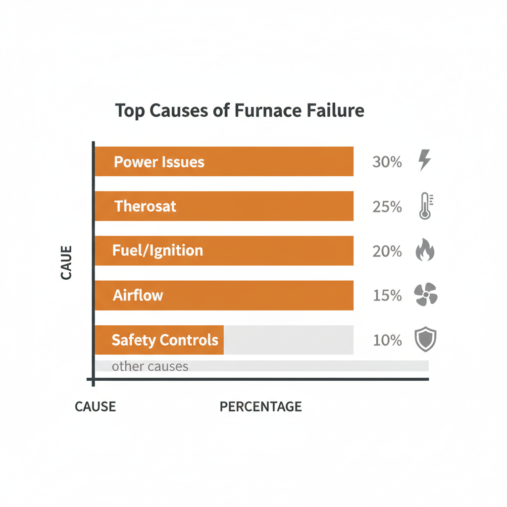 Data visualization showing common furnace failure causes and their frequency