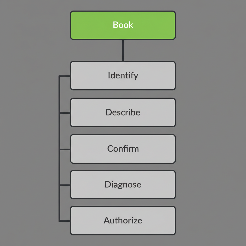 Vertical process flow illustrating the 7 steps to book a Sub Zero appliance repair service in Oakland, from initial booking to completion.