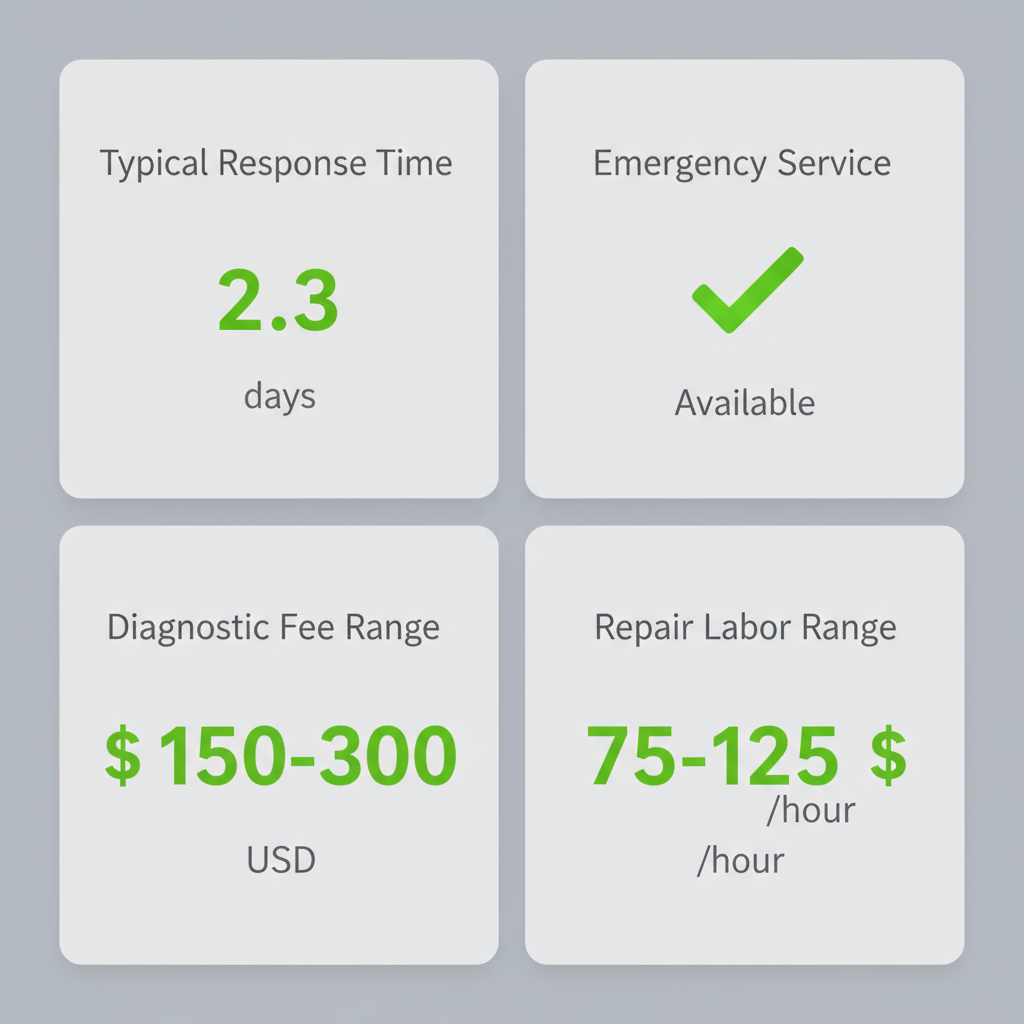 A step-by-step process flow illustrating how to book a repair service for premium kitchen appliances.