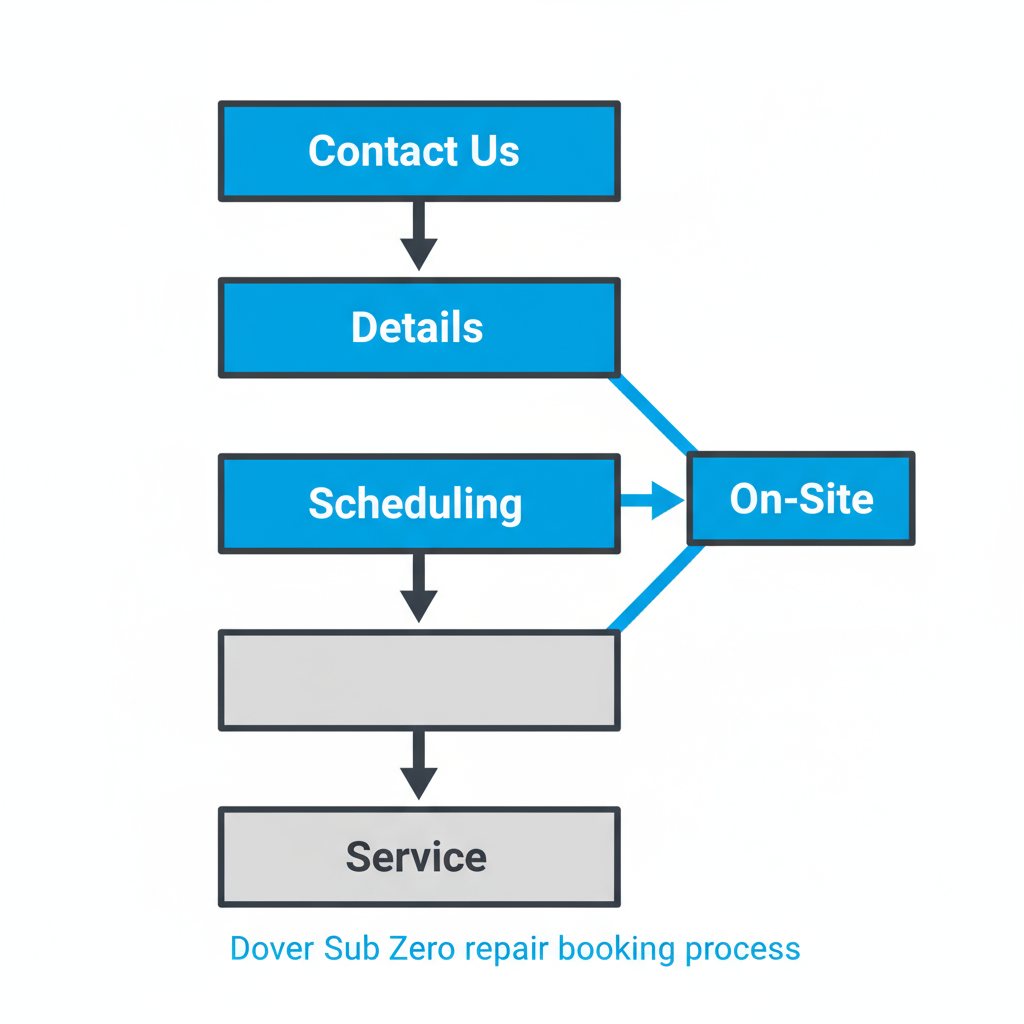 Dover Sub Zero repair service booking process from contact to completion