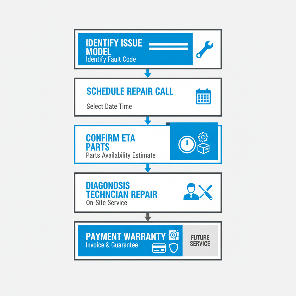 Step-by-step visual guide to booking Thermador oven repair service