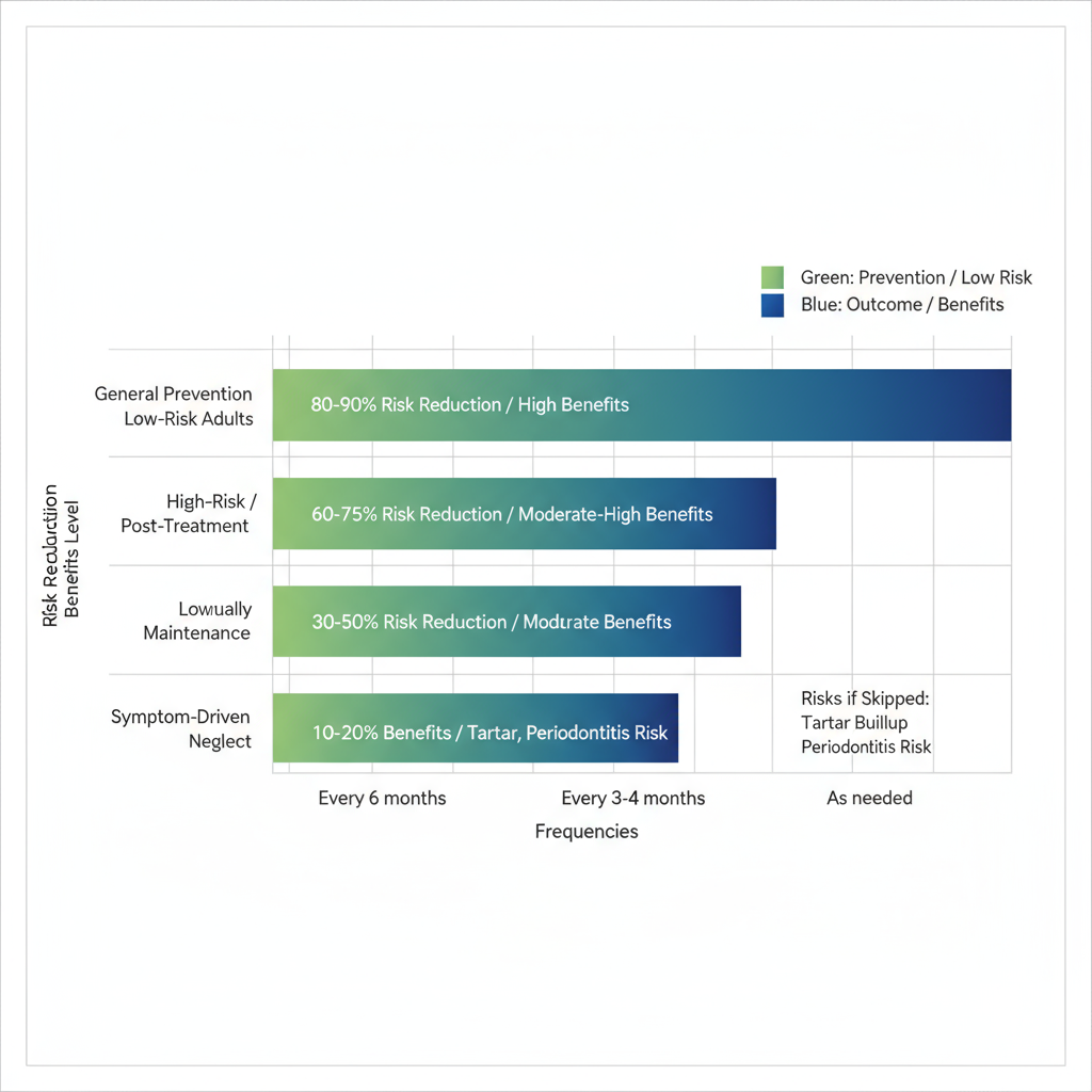 Horizontal bar chart comparing dental cleaning frequencies and outcomes for Port Coquitlam residents