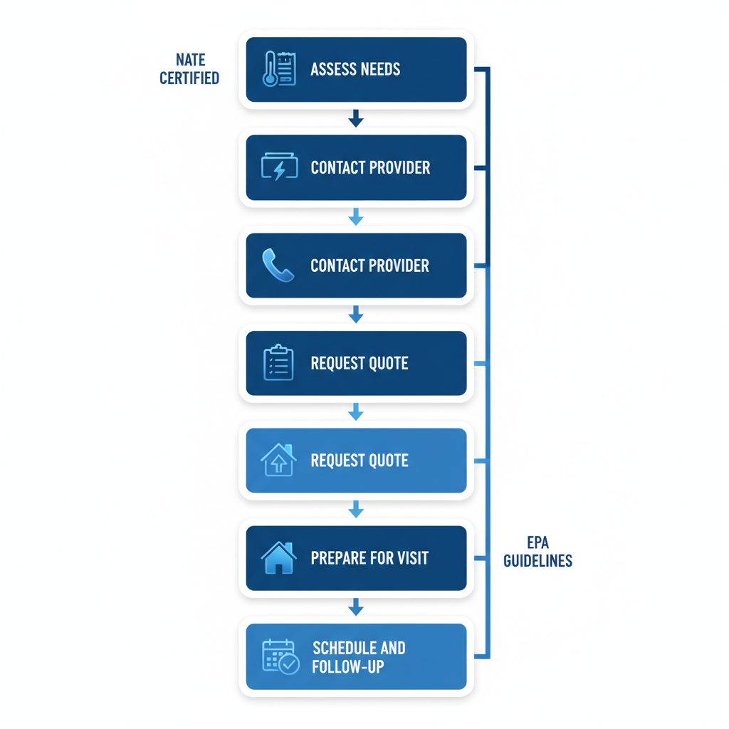 Flowchart for scheduling HVAC service