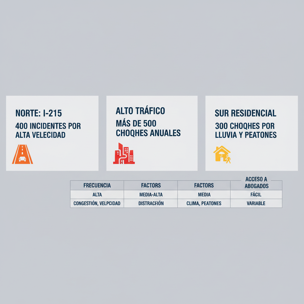 Infografu00eda horizontal que resume riesgos de accidentes de carro en San Bernardino