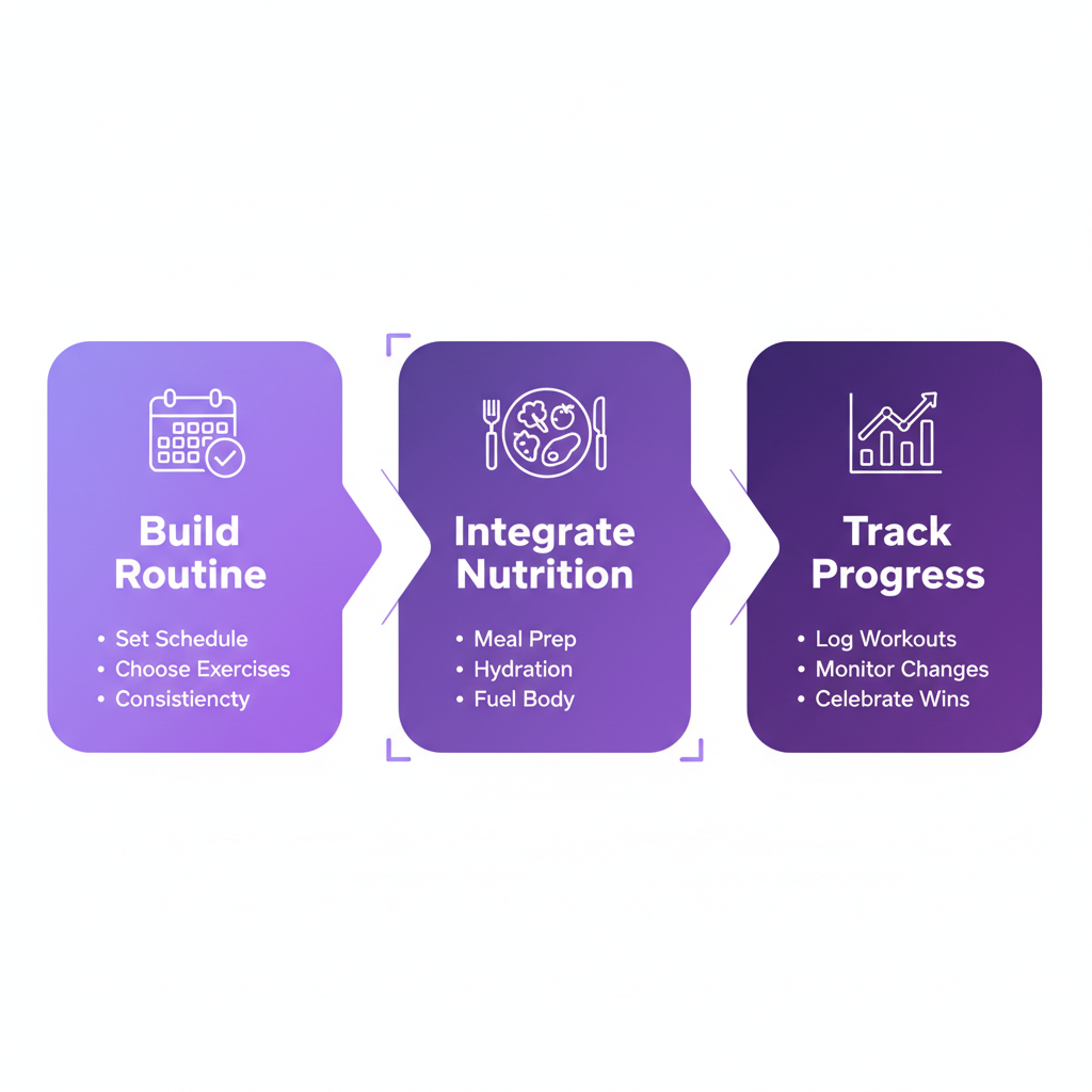 Process flow diagram for daily online strength program implementation
