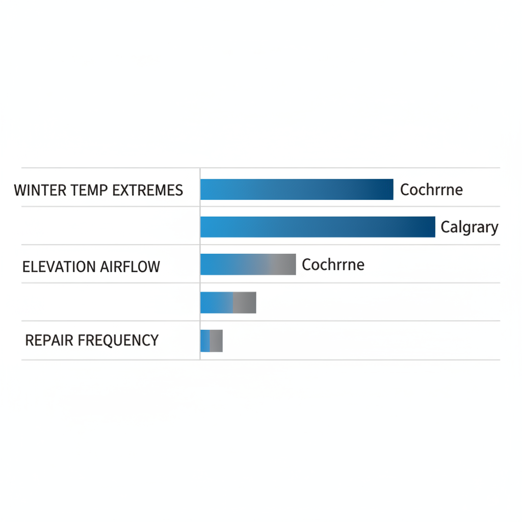 Vertical process flow diagram outlining five steps for troubleshooting furnace issues in Cochrane homes, including icons for each step.