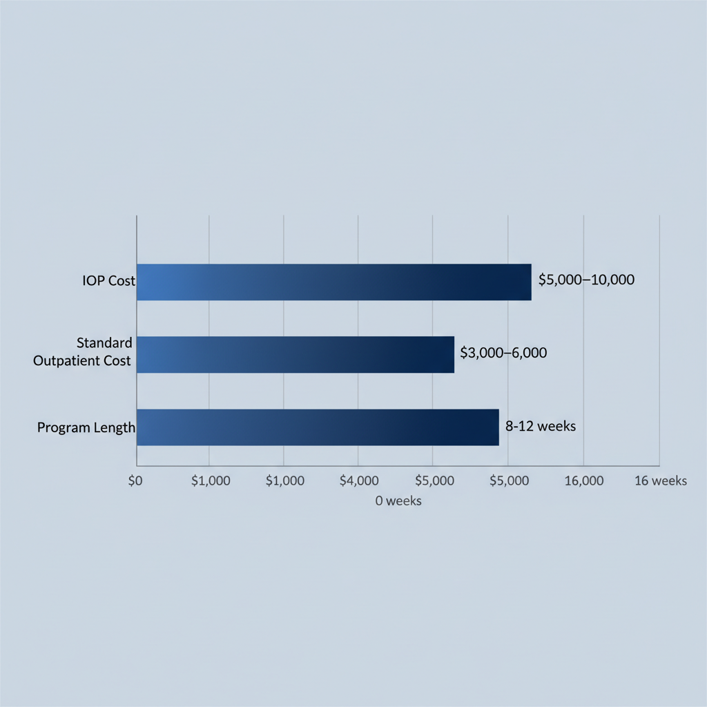 Horizontal bar chart of addiction treatment costs and program lengths in Houston