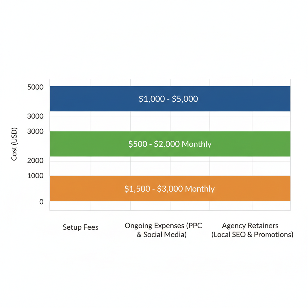 Roofing marketing agency retainers: $1,500 - $5,000 monthly costs, including SEO and PPC.