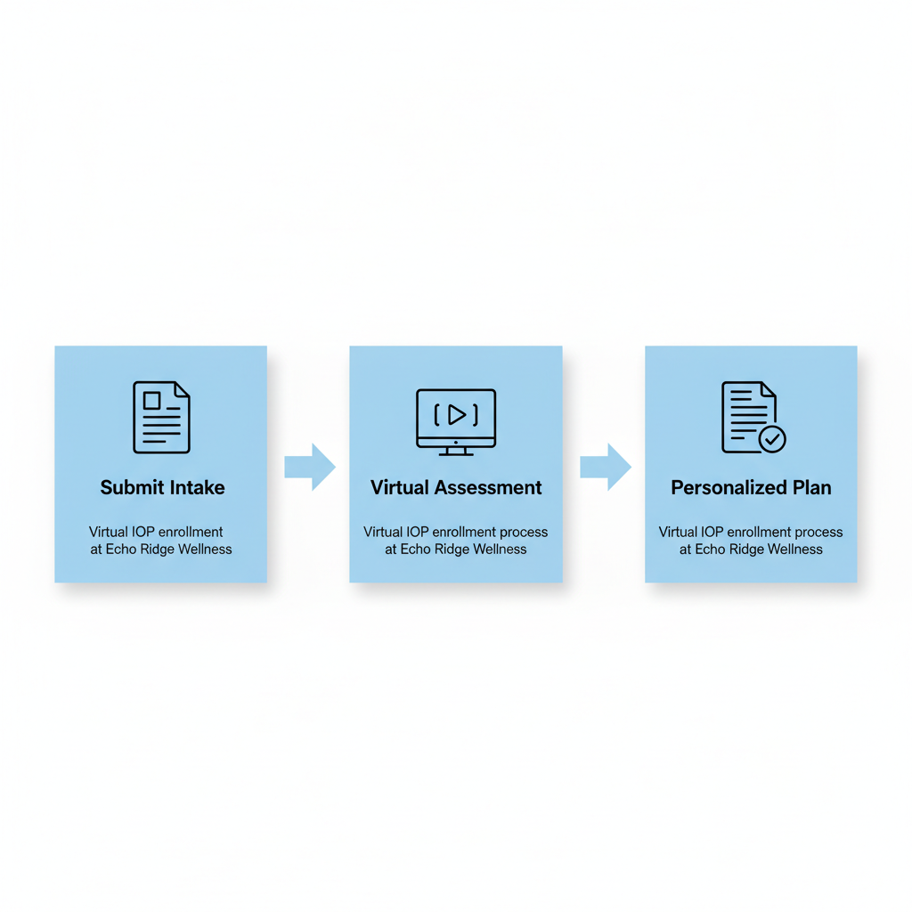 Echo Ridge Wellness virtual IOP process chart