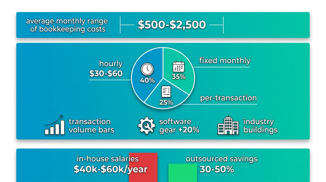 Infographic of small business bookkeeping costs